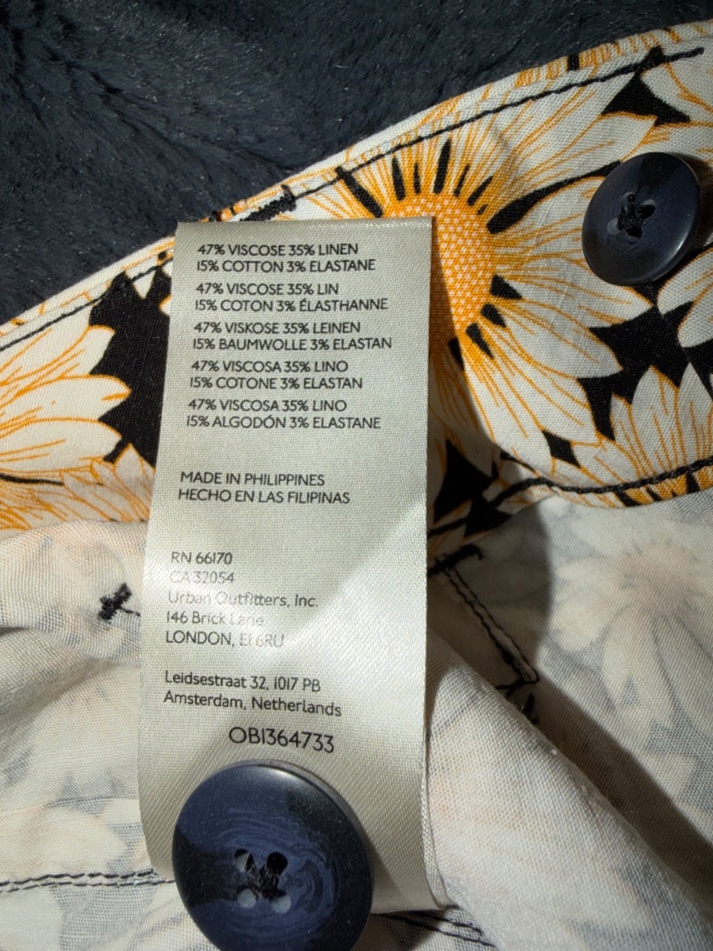 Anthropology Maeve Collette Sunflower Print Capri Pants  sz 29 - Picture 5 of 5